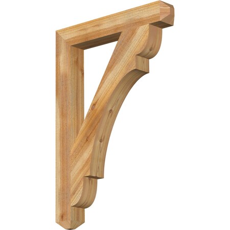 Ekena Millwork Olympic Craftsman Rough Sawn Bracket, Western Red Cedar, 4"W x 28"D x 40"H BKT04X28X40OLY04RWR